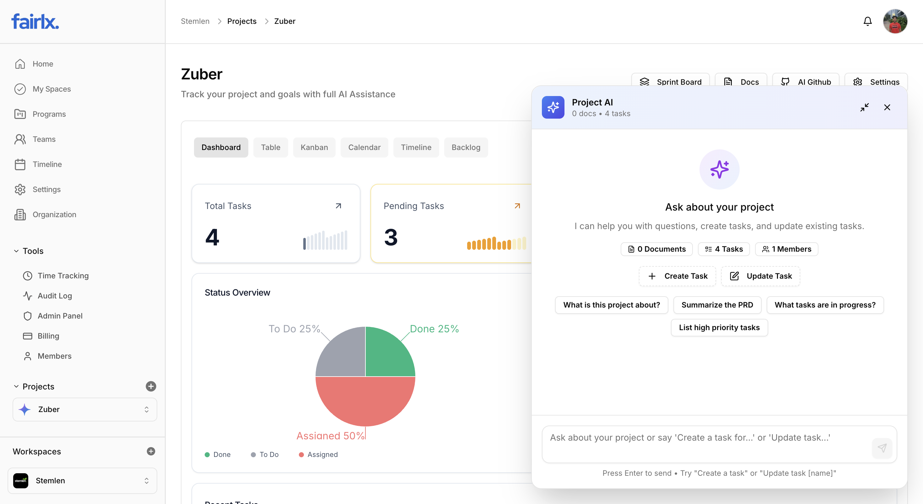 AI Features Interface